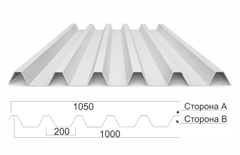 Профнастил оцинкованный